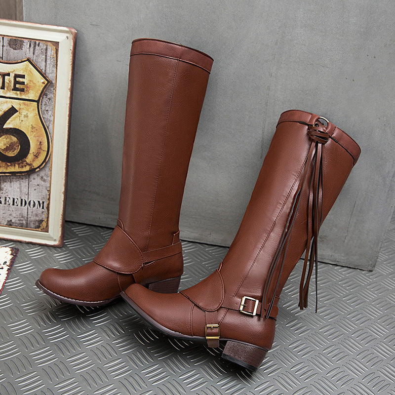 Bottes Bohème Automne-Hiver – Style Frangé pour une Touche Tendance