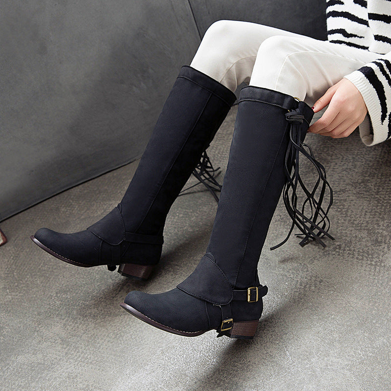 Bottes Bohème Automne-Hiver – Style Frangé pour une Touche Tendance