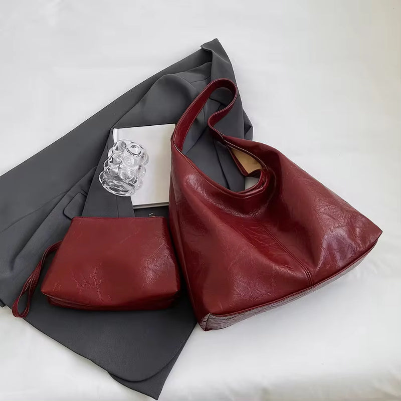 Sac Fourre-Tout Décontracté– Grande Capacité & Pochette Assortie