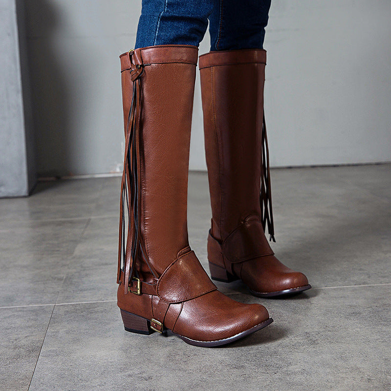 Bottes Bohème Automne-Hiver – Style Frangé pour une Touche Tendance