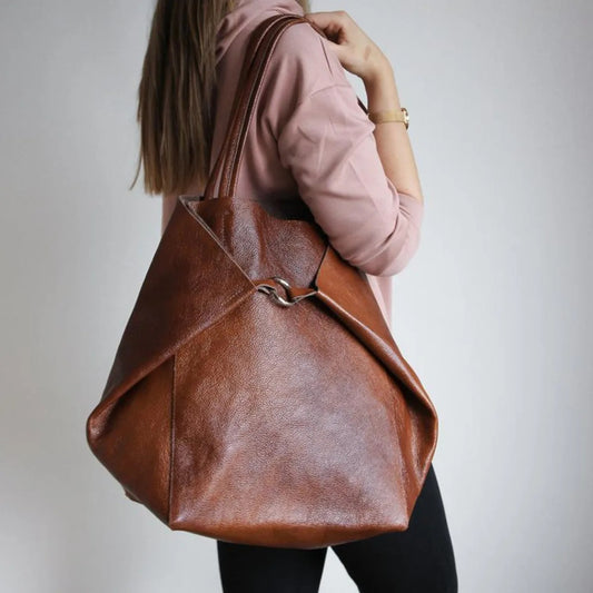 Grand en Cuir Premium - Sac Oversize Élégant et Fonctionnel pour le Quotidien